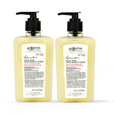 C.O. Bigelow Lemon Hand Wash - No. 1142, Moisturizing Liquid Hand Soaps with Lemon Extract &amp; Vitamin C, Cruelty Free &amp; Gentle for All Skin Types, 2 Pack, 10fl oz. each