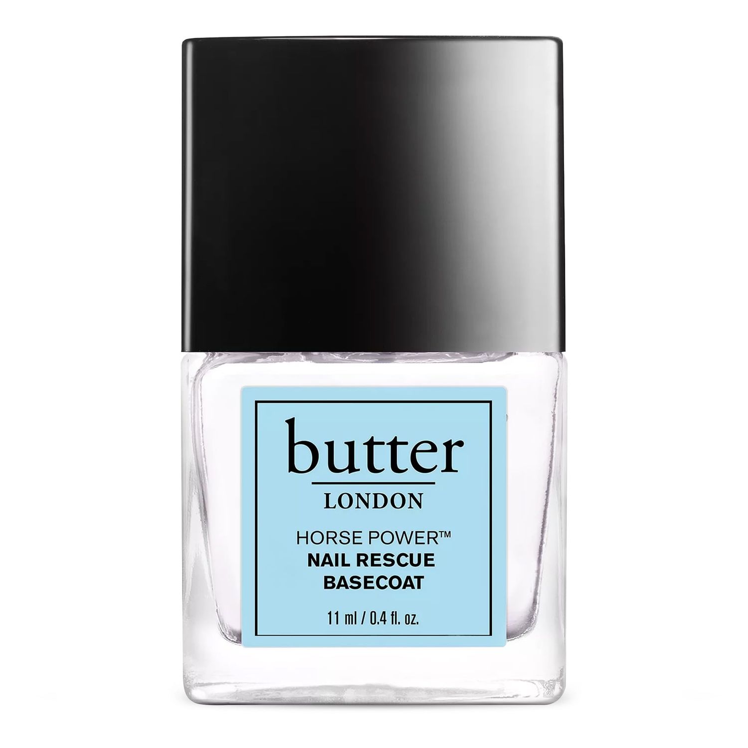 butter LONDON Base Coat Nail Polish, Horse Power - Nail Rescue Basecoat Helps Restore &amp; Repair Damaged Nails - Nail Strengthener Helps Nail Growth &amp; Prevent Staining - Cruelty &amp; Gluten Free Nail Care