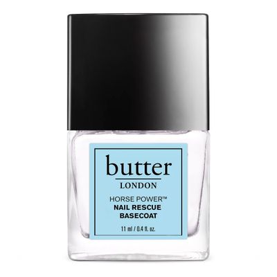 butter LONDON Base Coat Nail Polish, Horse Power - Nail Rescue Basecoat Helps Restore &amp; Repair Damaged Nails - Nail Strengthener Helps Nail Growth &amp; Prevent Staining - Cruelty &amp; Gluten Free Nail Care