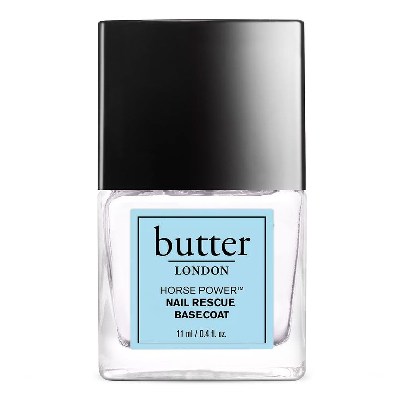 butter LONDON Base Coat Nail Polish, Horse Power - Nail Rescue Basecoat Helps Restore &amp; Repair Damaged Nails - Nail Strengthener Helps Nail Growth &amp; Prevent Staining - Cruelty &amp; Gluten Free Nail Care