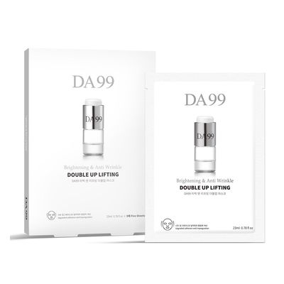 DA99 Brightening &amp; Lifting Double Up Mask 1 Pack (5 sheets,3.9 Ounces) Anti Wrinkle Anti Aging Skin Care Facial Mask Pack KBeauty