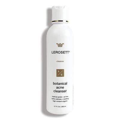 Gunilla Of Sweden LEROSETT Botanical Acne Cleanser, Foaming Gel Face Wash for Acne Prone Skin, Vegan, Blackheads &amp; Oily Skin 60% Calming Aloe, 2% Salicylic Acid, All Skin Types - 6.7oz 60-Day