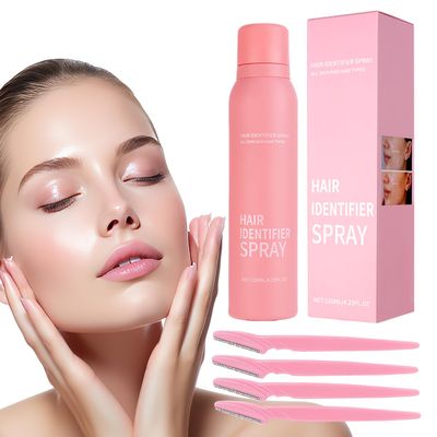 Hair Identifier Spray for Face Shaving: Dermaplane Spray and Razor Set - Identifying Fine Hair Peach Fuzz and Moisturizing Skin Before Dermaplaning