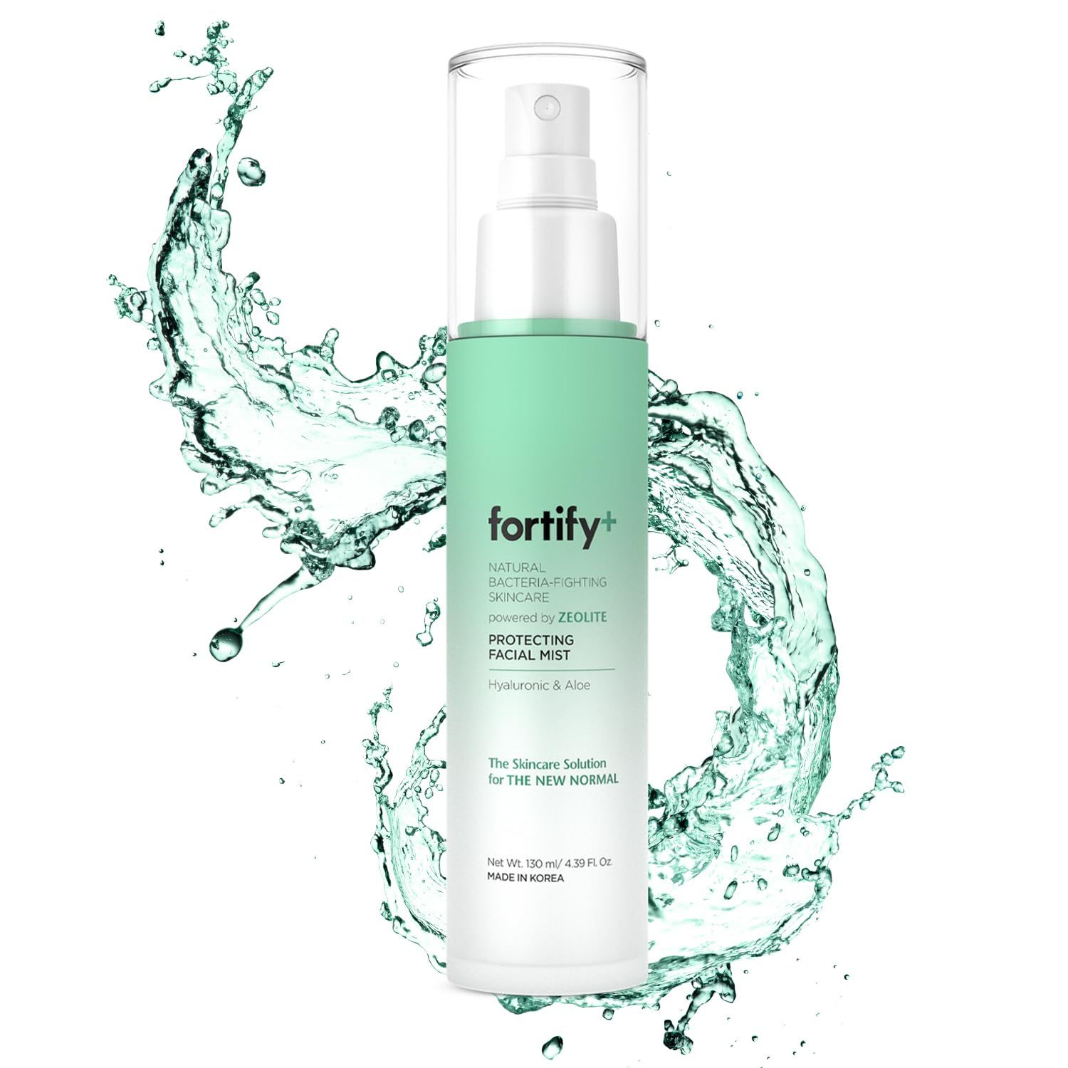 Fortify 9-in-1 Korean Facial Mist Spray with Hyaluronic Acid &amp; Aloe Vera - Anti-Aging &amp; Hydrating - Dermatologist Tested, Fragrance-Free - For All Skin Types, Clean Beauty - 130ML/4.39Oz