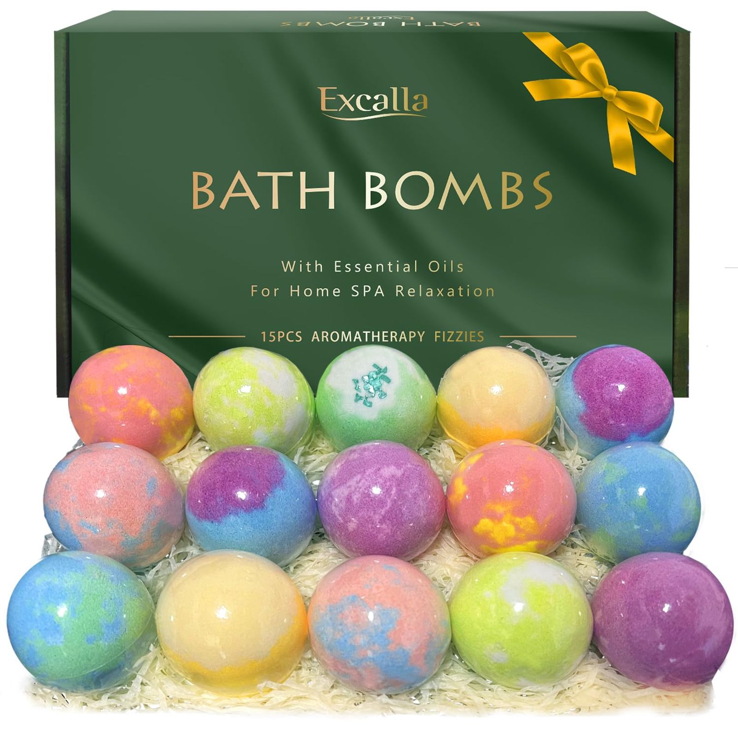 Bath Bombs for Women Gift Set, 15 Pcs Handmade Bubble Bathbombs, Shea &amp; Coco Butter Dry Skin Moisturize, SPA Relaxing Gifts for Women &amp; Men, Her, Girls, Wife, Birthday