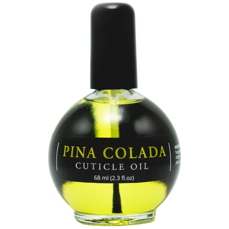 Ellie Chase Moisturizing Cuticle &amp; Nail Care Oil 2.3 Fl Oz - Pina Colada Scented - Infused with Jojoba Oil, Aloe, Vitamin E - Nail &amp; Cuticle Hydration, Repair, Moisturizer, Strengthener, Growth