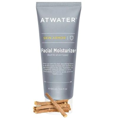 ATWATER Skin Armor Men&#39;s Face Moisturizer with Niacinamide and Licorice Root, for all Skin Types - Oily, Dry, Combination - Anti Aging Moisturizer Face Cream for Men - 3.4 oz