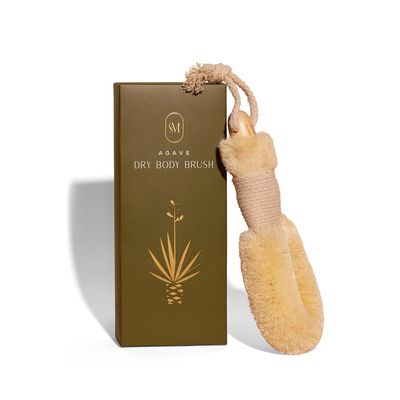 CSM Agave Plant-Based Dry Body Brush: Natural Firm Bristles for Lymphatic Drainage, Cellulite Reduction, Exfoliation, Detox, Circulation &amp; Skin Glow