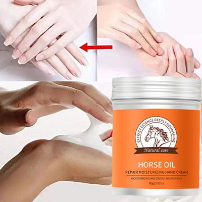 Grospe Horse Oil Cream for Dry Rough Hands,Horse Oil Feet Cream Preventing Your Skin From Peeling and Cracking,Making Your Hands/Feet Smooth and Soft,Moisturizing and Nourishing Your Hands/Feet