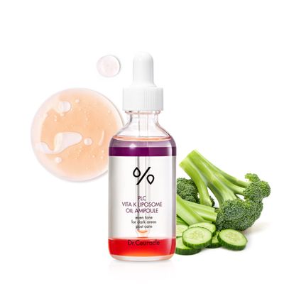 Dr.Ceuracle by leegeehaam PLC Vita K Liposome Oil Ampoule (50 ml / 1.69 fl. oz.) - Korean Vitamin K Facial Glowing Serum for Uneven Skin Tone &amp; Dull Skin