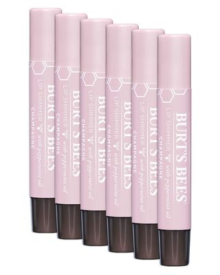 Burt&#39;s Bees Lip Shimmer, Champagne 0.09 oz (Pack of 6)