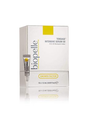 Biopelle Tensage Growth Factor Intensive Serum 50, Facial Serum with SCA 50 Biorepair Index, 10 Count