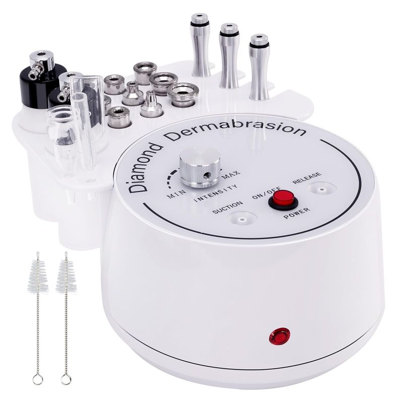 3 in 1 Diamond Micro der-ma-Bra-sion Machine, Mcwdoit Professional Dermabrasion Facial Skin Care Device with Wand, Spray Bottle and Vacuum Glass Tube for Personal Home Beauty Salon Use