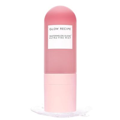 Glow Recipe Watermelon Glow Facial Spray + Hydrating Mist - Ultra-Fine Face Mist with Hyaluronic Acid + Hibiscus AHA to Refresh Dry Skin &amp; Enhance Dewy Makeup - Suitable for All Skin Types (75ml)