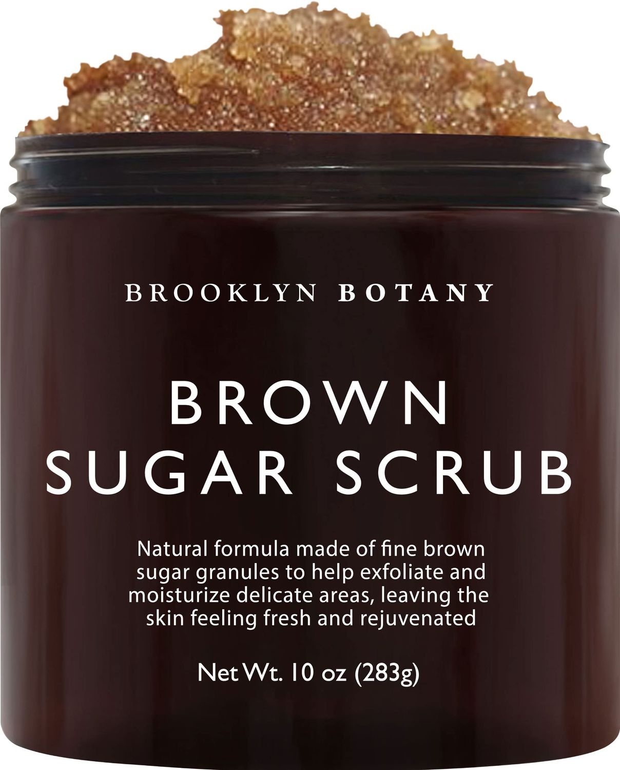 Brooklyn Botany Brown Sugar Body Scrub - Moisturizing and Exfoliating Body, Face, Hand, Foot Scrub - Fights Acne, Fine Lines &amp; Wrinkles, Great Gifts For Women &amp; Men - 10 oz