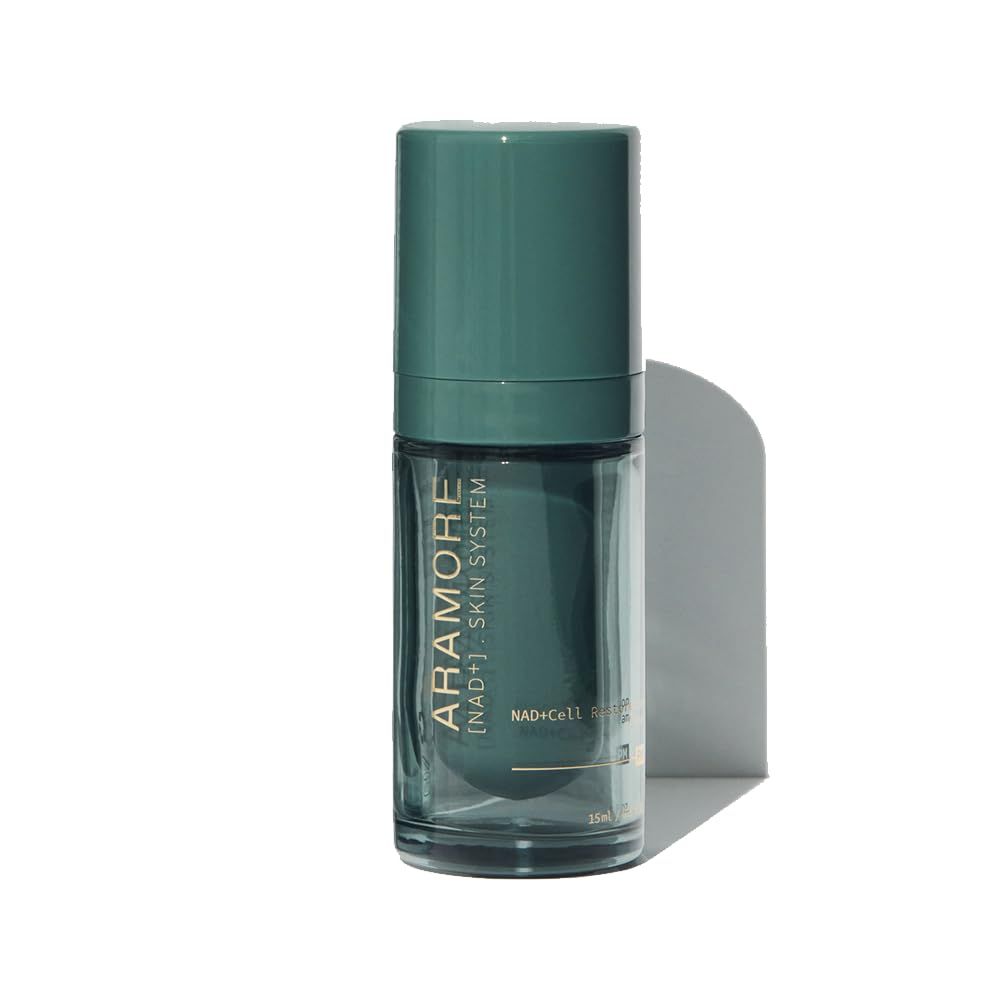 Aramore NAD+ Cell Restoration Cream with proprietary NAD+ precursor complex. Clinically Proven Results, Clean, Vegan, Hypoallergenic, Fragrance-Free (15ml)