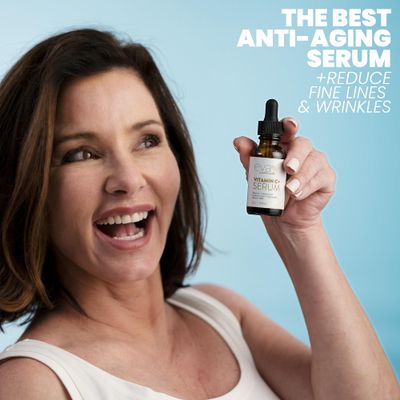 Eva Naturals Vitamin C Face Serum With Hyaluronic Acid - Anti Aging Serum - Reduce Dark Spots, Acne &amp; Wrinkles - Retinol, Niacinamide &amp; Salicylic Acid, Brightening Skin Serum for Glowing Skin