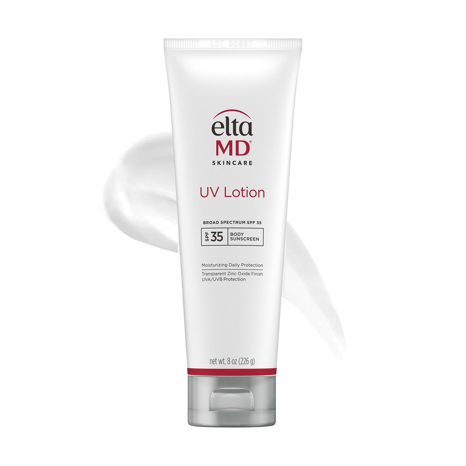 EltaMD UV Lotion Body Sunscreen, SPF 30+ Sunscreen, Body Lotion with SPF Made with Zinc Oxide and Hyaluronic Acid, 7.0 oz Pump