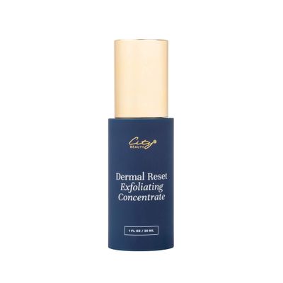 City Beauty Dermal Reset Exfoliating Concentrate - AHA Lactic Acid Daily Facial Exfoliant - Solution For Wrinkles, Texture, Discoloration, &amp; Pores - Anti-Aging Cruelty-Free Skin Care