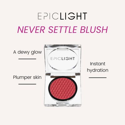 Epiclight Never Settle Radiant Cheek + Lip Blush - Cream Blush Multiuse 3 in 1 for Cheeks + Lips and Lids - Non-Toxic &amp; Cruelty Free- Makeup + Skincare - Paraben &amp; Sulfate-free (Whispering Peach)