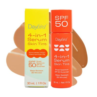 Daybird 4-in-1 Skin Tint Serum, Tinted Serum for Face, SPF 50 + Niacinamide, 1 Fl Oz (Light)