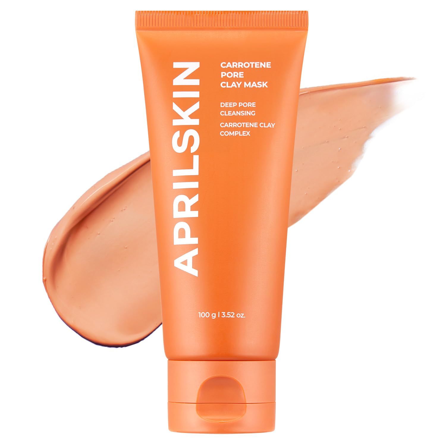 APRILSKIN Carrotene IPMP 3-Min Quick Dry Pore Caring Clay Mask | Kaolin &amp; Zinc PCA | Reduces Pores &amp; Sebum | Cooling Effect | Vegan | Gentle Exfoliation | Korean Skin Care | 5.07 oz