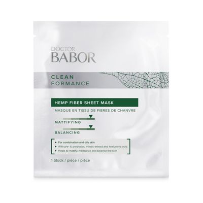 BABOR DOCTOR Hemp Fiber Balancing Face Mask, Spa Face Mask for Balancing Skin Tone Mask Sheet, Moisturizing Sheet Mask, Spa Day Essentials