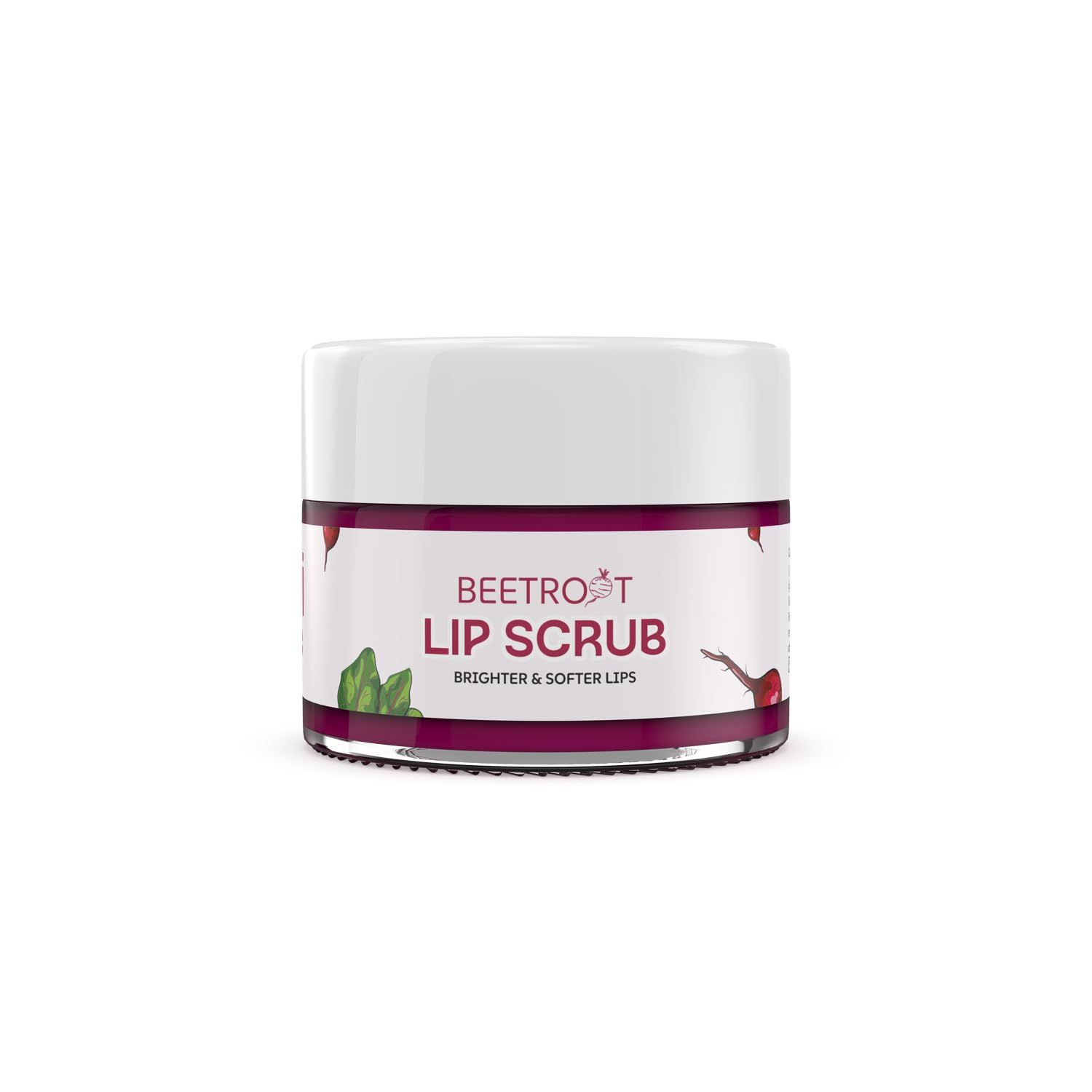 Aravi Organic Beetroot Lip Scrub With Beetroots, Shea Butter &amp; Cocoa Butter - For Dark, Chapped &amp; Pigmented Lips - Repairs Damaged Lip - For Men and Women - 0.5 FL Oz / 15gm