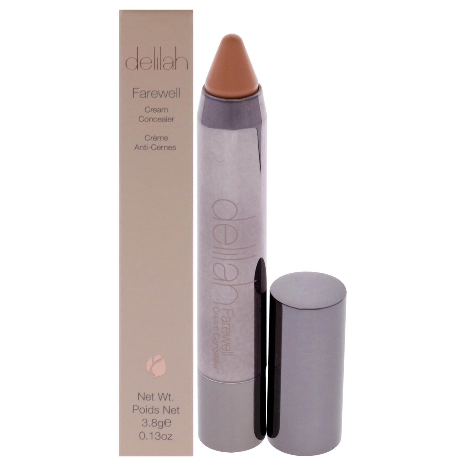 Delilah Almond Cream Concealer, Full Coverage, Hyaluronic Filling, Moisturizing, Creamy, Smoother, Softer Color Correcting Face Makeup, Cruelty Free, 0.13 Oz