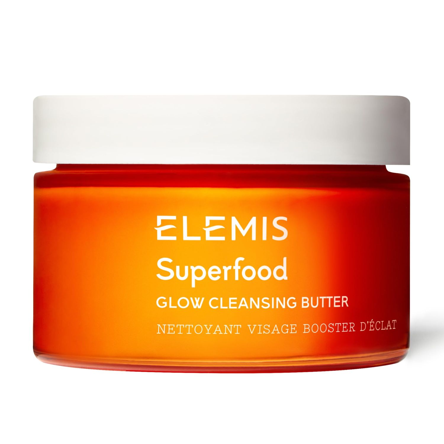 ELEMIS Superfood AHA Glow Cleansing Butter, Daily Skincare Facial Cleanser to Brighten, Nourish &amp; Hydrate Skin, Facial Mask &amp; Brightening Cleanser