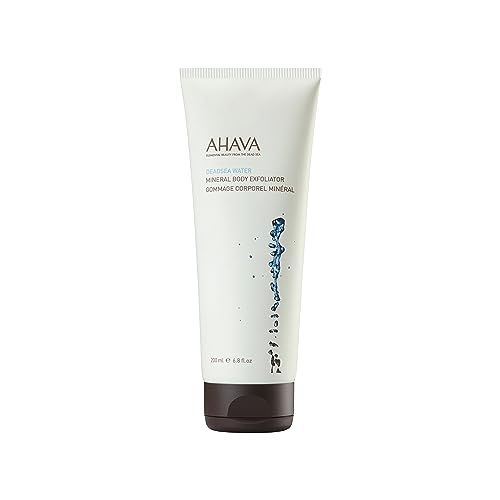 AHAVA Dead Sea Water Mineral Body Exfoliator - Gel body Scrub For Daily Smoothness &amp; Hydration, Removes Excess Dead Skin, Not Dries Out the Skin, with Exclusive Osmoter, 6.8 Fl.Oz