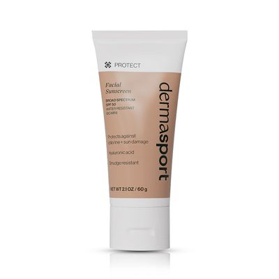 Dermasport Facial Sunscreen SPF 50 Lotion - Face Sunscreen for Swimmers - Pre Swim Lotion for Chlorine - Sport Sunscreen Lotion, Sun Protection &amp; Skin Care Routine for Men and Women (Net Wt 2.1 oz)