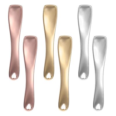 Aeaocvo 6 Pack Metal Makeup Spatula for Skincare, Mini Makeup Spoon Reusable Face Mask Applicator Skin Care Cosmetic Spoon for Facial Cosmetic, Face Cosmetic Applicator Scoop