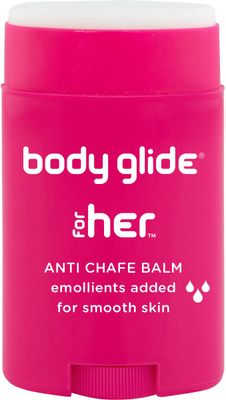 Body Glide For Her Anti Chafe Balm | Chafing stick with added emollients | Great for dry, sensitive skin and/or sensitive areas | Use on chest, bra, butt, groin, arm, and thigh chafing | 1.5oz