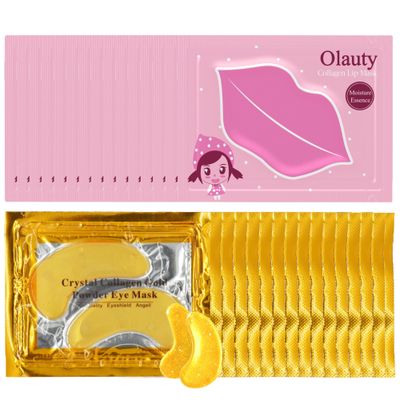 30 Pairs Lip Mask &amp; Under Eye Mask Set, Anti Wrinkle Patches for Lip and Eye, Collagen Skin Care for Puffy Eyes, Dark Circles and Dry Lips, Moisturizing &amp; Smooth Wrinkles, Womens Small Gifts