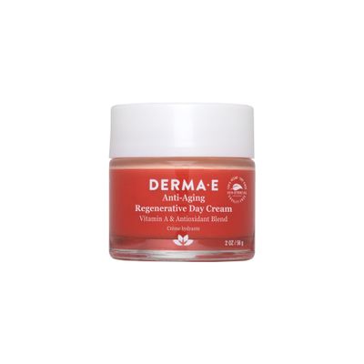 Derma E Anti-Aging Regenerative Day Cream - Astaxanthin Moisturizer for Face - Lightweight Firming Anti-Wrinkle Cream with Lavender, Jojoba Oil and Vitamin E, 2 oz