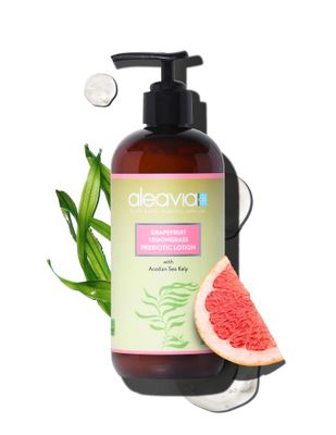 Aleavia Grapefruit Lemongrass Prebiotic Body Lotion - Lightly Scented, All-Natural Moisturizing Body Lotion with Organic Essential Oils - 12 Oz