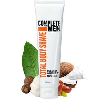 COMPLETE FOR MEN - Sensitive Skin Shaving Cream, Face and Body Shaving Cream, Comfy Body Glide, Irritation Free Shave, Protect from Razor Burn, Everyday Shave Cream for Men