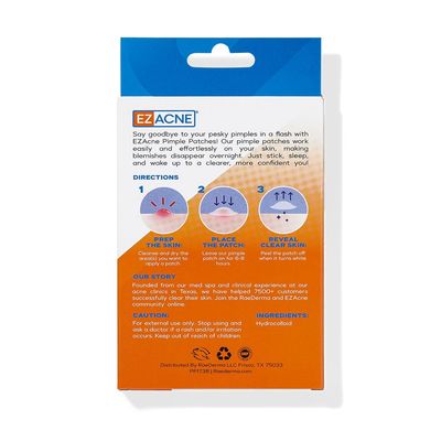EZAcne Pimple Patches - Hydrocolloid Acne Pimple Patches for Zits and Blemishes Spot Treatment skin Care Patch for Face and Skin (36 Count)