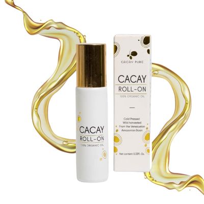Cacay Oil Roll-On - Natural Anti-Aging Face &amp; Body Oil for Scars with Retinol &amp; Vitamin E, Organic Skincare, Antioxidant-Rich Treatment for Acne Scars, Wrinkles, Fine Lines, and Dry Skin (0.33 Fl Oz)