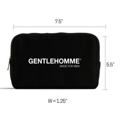 Gentlehomme Neoprene Toiletry Bag for Men - Cosmetic Zipper Pouch - Men's Skincare Bag