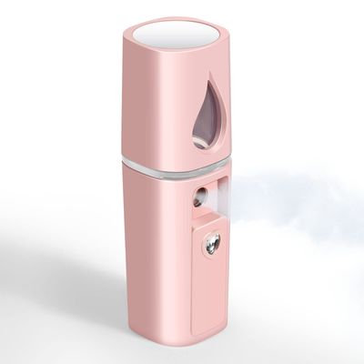 GIVERARE Nano Facial Steamer, Handy Mini Mister with Mirror, USB Rechargeable Mist Sprayer, Visual Water Tank Moisturizing&amp;Hydrating for Face, Makeup, Skin Care, Eyelash Extensions-Pink