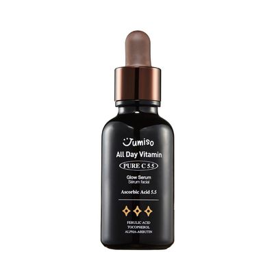 All Day Pure C 5.5 Glow Serum 30ml | Aronia Fruit Extract | Pure Vitamin C (L-Ascorbic Acid) with Alpha-Arbutin&amp;Ascorbyl Glucoside | fragrance-free, parabens-free | 1.01 fl oz, 30 ml