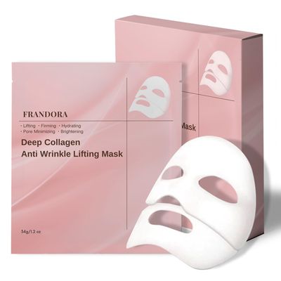 FRANDORA Deep Collagen Face Mask, Overnight Collagen Anti Wrinkle Lifting Mask, Hydrating Mask and Pore Minimizer for Face - Korean Skin Care