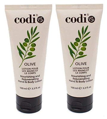 Codi Olive Hanf and Body Lotion 100ml / 3.3 fl oz (Pack of 2)