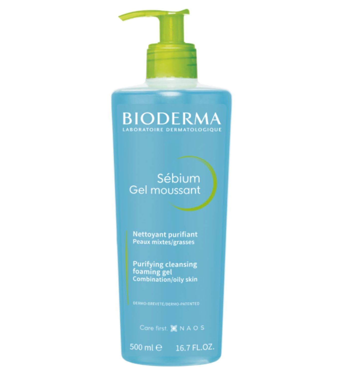 Bioderma - Sbium - Foaming Gel Pump - Cleansing and Make-Up Removing - Skin Purifying - for Combination to Oily Skin 16.91 Fl Oz (Pack of 1)