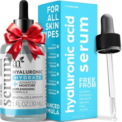 ArtNaturals Hyaluronic Acid Serum - Anti- Aging Facial Serum, Natural Moisturizer w/Vitamin C Serum &amp; Vitamin E - for Skin Care - Reduce Wrinkles &amp; Dark Spots (1 Fl Oz (Pack of 1))