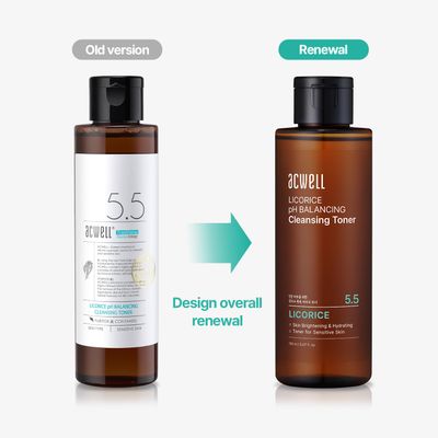 ACWELL Licorice pH Balancing Korean Toner for Cleansing 5.07 fl.oz. - Alcohol-Free PH5.5 Hydrating Facial Astringent - Skin Clarifying &amp; Hydration Boosting Toner