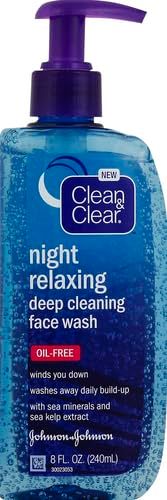 Clean &amp; Clear Night Relaxing Deep Cleaning Face Wash, 8 Fluid Ounce