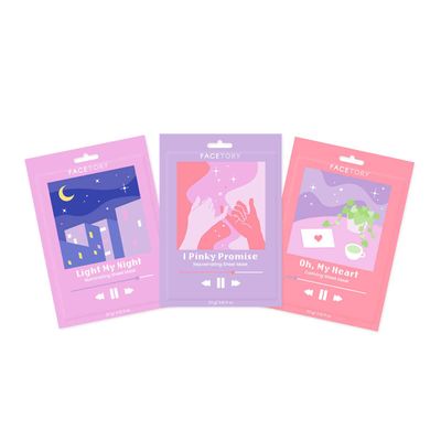FACETORY Acne Sheet Mask Collection (Pack of 3) - Soothing, Rejuvenating, Illuminating Sheet Mask for Blemishes, Oily Skin Types, Pimples